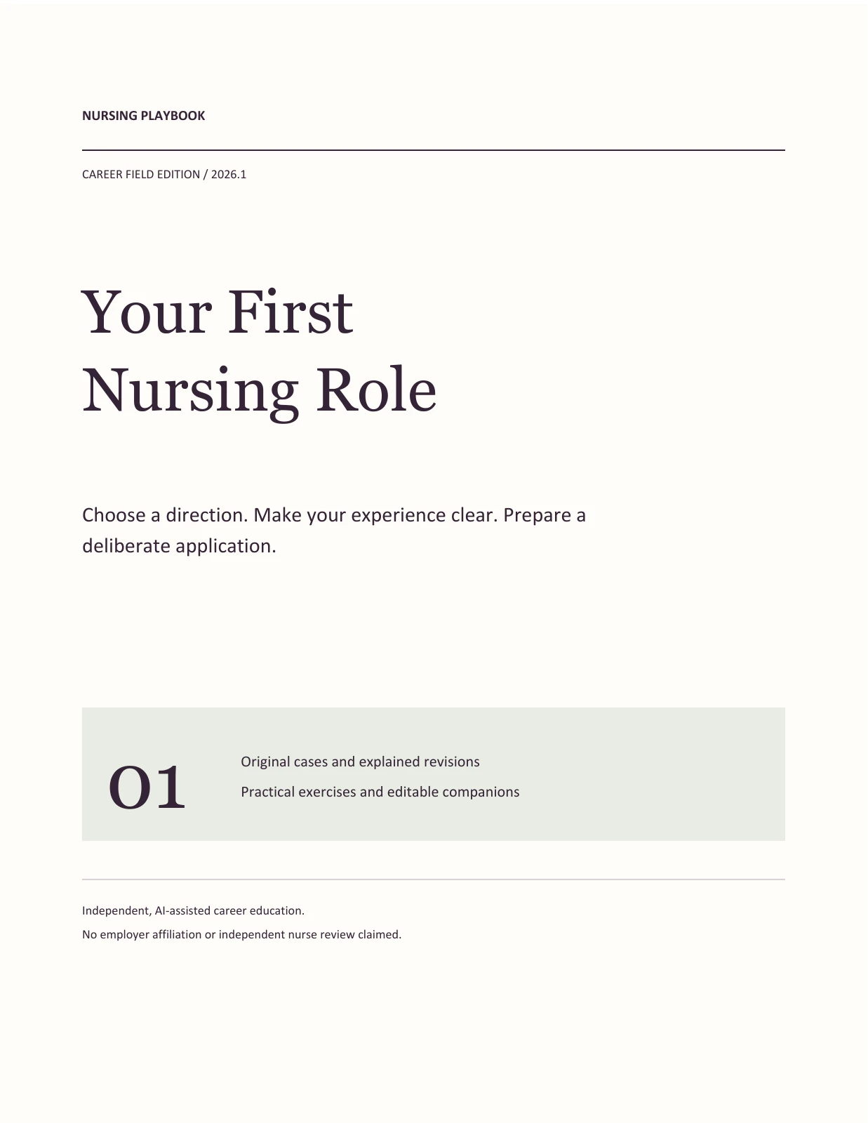 Cover of Your First Nursing Role, edition 2026.1